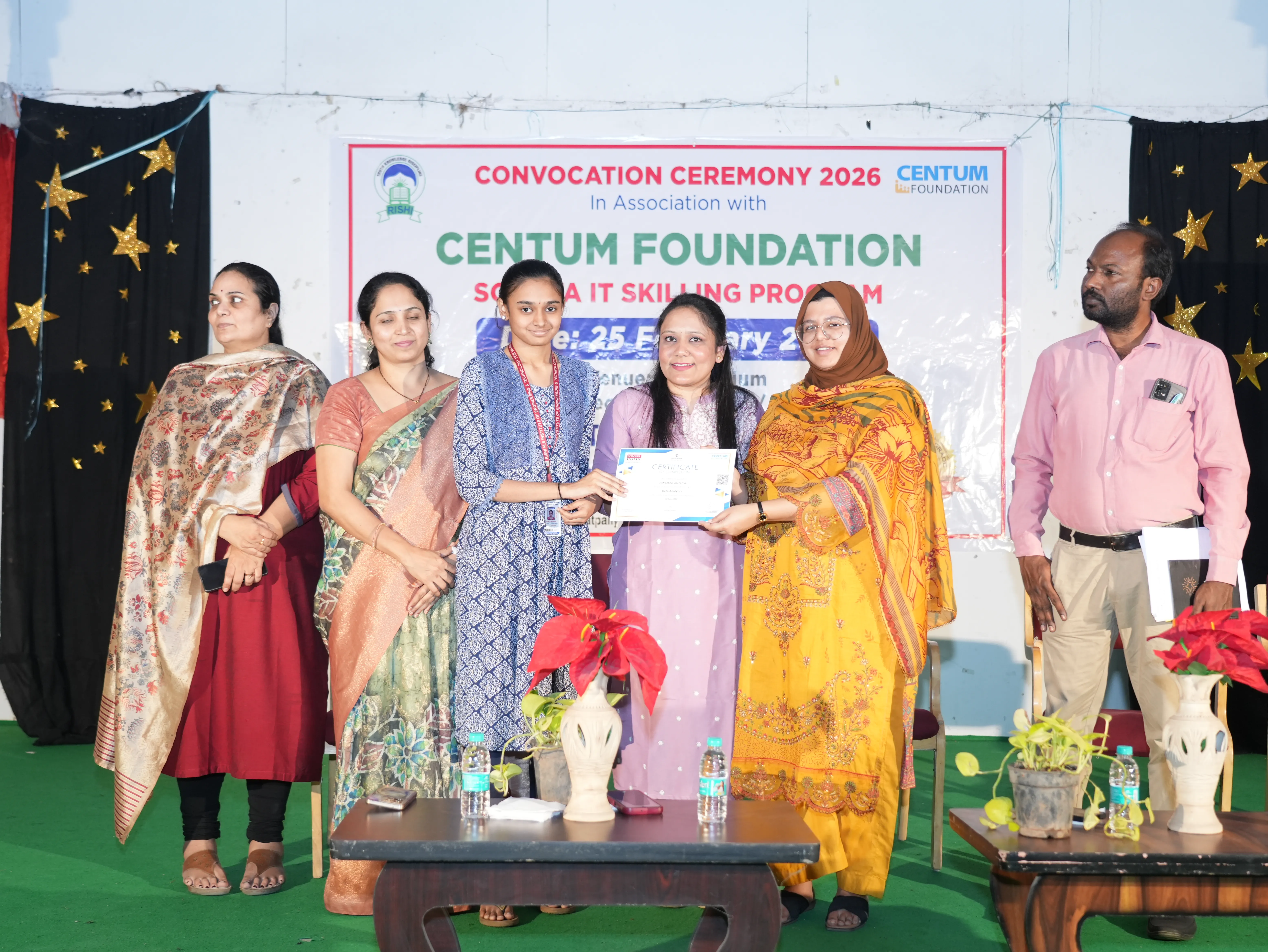Convocation Ceremony of Sonata CSR through Centrum foundation for 4 th year students - RITW